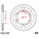 Corona 40 Denti Passo 525 Kawasaki Argento