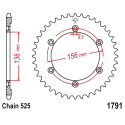 Corona 41 Denti Passo 525 Suzuki Argento