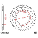 Corona 46 Denti Passo 520 Yamaha Nera