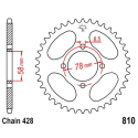 Corona 48 Denti Passo 428 Suzuki Nera