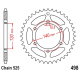 Corona 45 Denti Passo 525 Kawasaki Argento