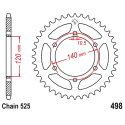 Corona 45 Denti Passo 525 Kawasaki Argento