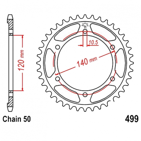 Corona 38 Denti Passo 530 Suzuki -Kawasaki Argento