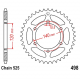  Corona 46 Denti Passo 525 Kawasaki - Suzuki Argento
