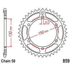 Corona 48 Denti Passo 530 Yamaha Argento