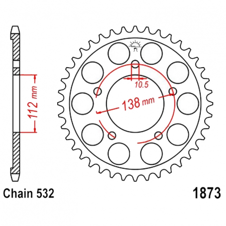 Corona 48 Denti Passo 532 Yamaha Argento