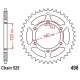 Corona 38 Denti Passo 525 Kawasaki - Suzuki Argento