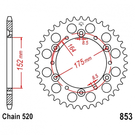 Corona 47 Denti Passo 520 Yamaha Argento