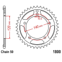 Corona 42 Denti Passo 530 Triumph - Suzuki Argento