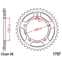 Corona 41 Denti Passo 530 Suzuki Argento