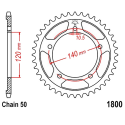 Corona 43 Denti Passo 530 Suzuki - Triumph Argento