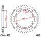 Corona 50 Denti Passo 428 Kawasaki Nera