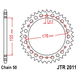 Corona 42 Denti Passo 530 Triumph Argento