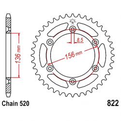 Corona 45 Denti Passo 520 Honda - HM