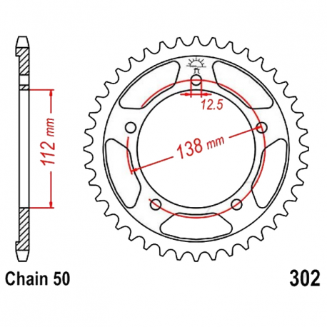 Corona 39 Denti Passo 530 Honda Argento