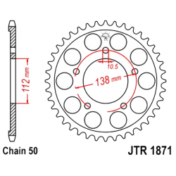 Corona 48 Denti Passo 530 Yamaha Argento