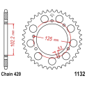 Corona 53 Denti Passo 420 Derbi Nera