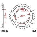 Corona 45 Denti Passo 530 Triumph - Suzuki Argento