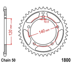 Corona 46 Denti Passo 530 Triumph - Suzuki