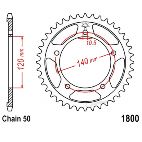 Corona 46 Denti Passo 530 Triumph - Suzuki 