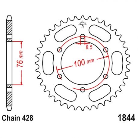Corona 48 Denti Passo 428 Yamaha