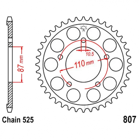 Corona 48 Denti Passo 525 Suzuki