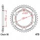 Corona 47 Denti Passo 530 Kawasaki Argento
