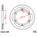 Corona 45 Denti Passo 520 Ducati