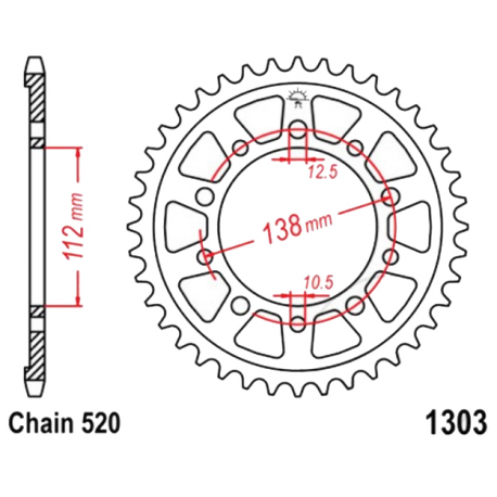 Corona 48 Denti Passo 520 Yamaha - Honda Argento