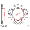 Corona 51 Denti Passo 520 Suzuki - Kawasaki Argento