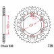 Corona 38 Denti Passo 520 Ducati Argento