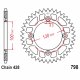 Corona 52 Denti Passo 428 Suzuki - Yamaha Argento