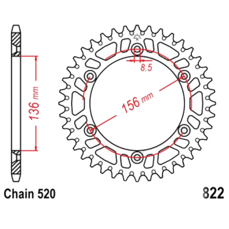Corona 48 Denti Passo 520 Beta Argento