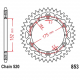 Corona 44 Denti Passo 520 Yamaha Argento