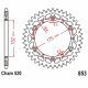 Corona 46 Denti Passo 520 Yamaha Argento