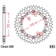 Corona 47 Denti Passo 520 Yamaha Argento