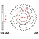 Corona 37 Denti Passo 520 Honda Argento
