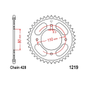 Corona 42 Denti Passo 428 Honda