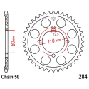 Corona 38 Denti Passo 530 Honda Argento