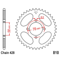Corona 46 Denti Passo 428 Suzuki Nera