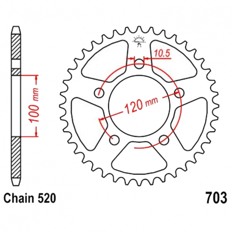 Corona 47 Denti Passo 520 Bmw Nera