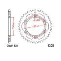 Corona 45 Denti Passo 520 Honda