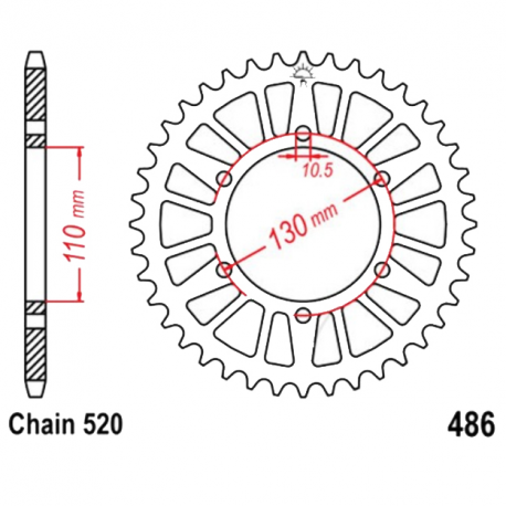 Corona 48 Denti Passo 520 Kawasaki Argento