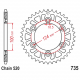 Corona 41 Denti Passo 520 Ducati Argento