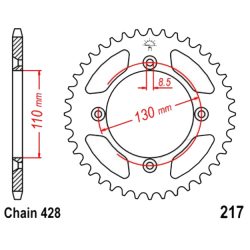 Corona 49 Denti Passo 520 Honda Argento