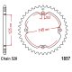 Corona 37 Denti Passo 520 Yamaha
