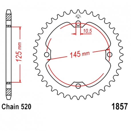 Corona 37 Denti Passo 520 Yamaha