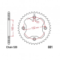 Corona 38 Denti Passo 520 KTM Argento