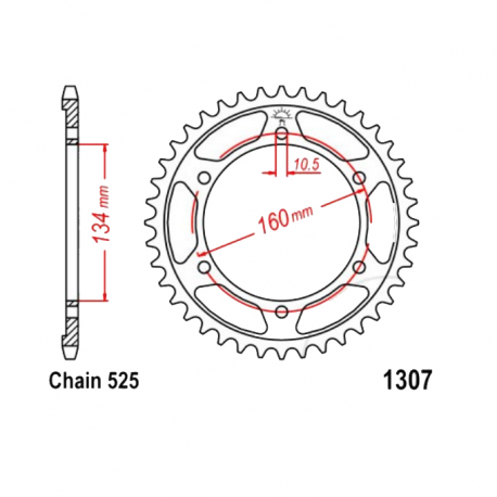 Corona 43 Denti Passo 525 KTM Honda