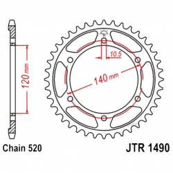 Corona 37 Denti Passo 520 Honda Nera